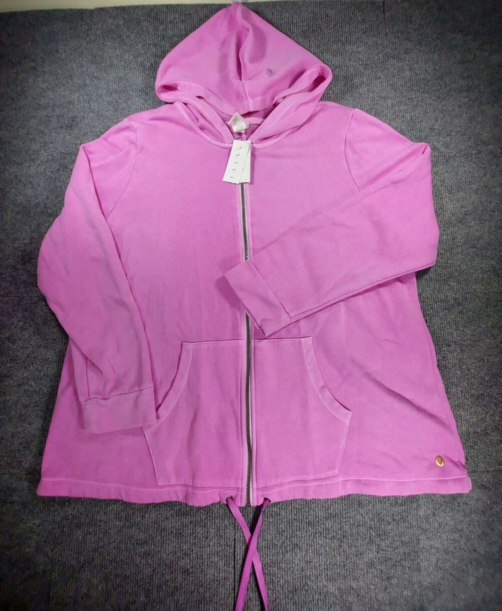 Lane Bryant LIVI Active Barbie Candy Pink Full-Zip Hoodie Jacket NWT Size 18/20